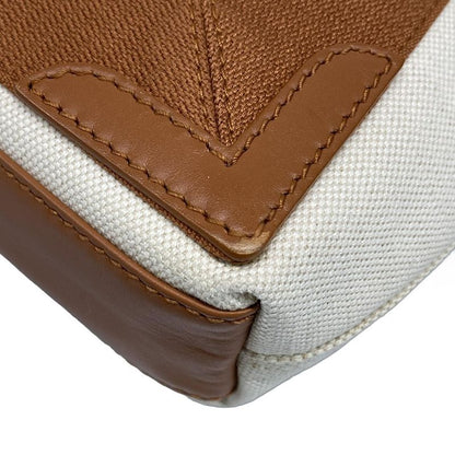 Balenciaga Tote Bag Navy Cabas Su XS 390346 Ivory And Brown Leather