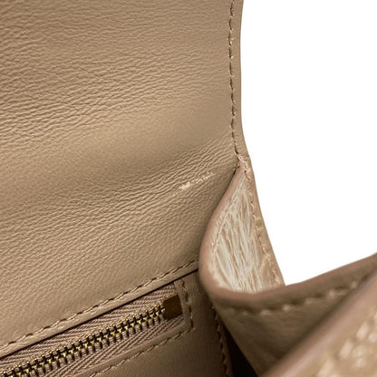 Balenciaga Handbag Hourglass Top Handle Small 593546 Pink Beige Shape Pressed