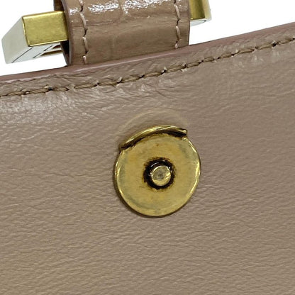 Balenciaga Handbag Hourglass Top Handle Small 593546 Pink Beige Shape Pressed