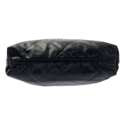 Chanel - Chanel22 Matelasse Shiny Calfskin Chain Bag As3260 - Black Gold -