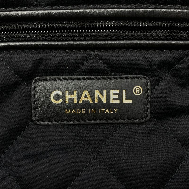 Chanel - Chanel22 Matelasse Shiny Calfskin Chain Bag As3260 - Black Gold -