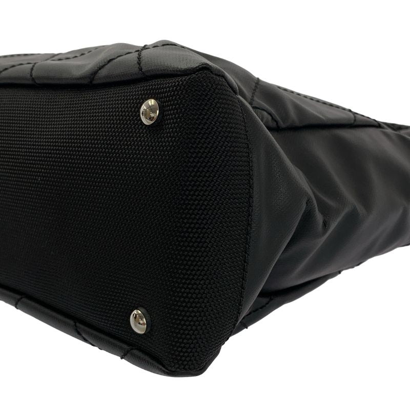 Chanel - Paris Biavits PM Coco Mark PVC Leather Tote Bag - Black - Women's