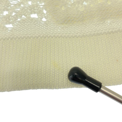 Chanel Cotton Cocoma Button Lace Cardigan | 36 | Ivory | Women