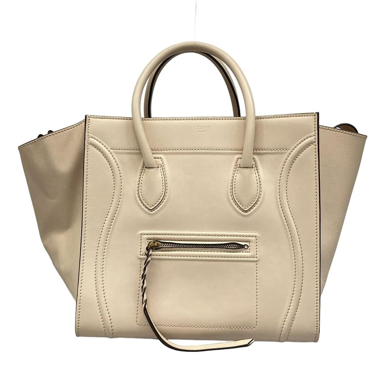 Celine Tote Bag Luggage Small Square Phantom 169953lcd.02pd Beige Leather