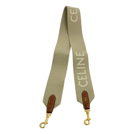 Celine Leather Switched Jacquard Logo Shoulder Bag Strap - Women's