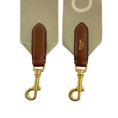 Celine Leather Switched Jacquard Logo Shoulder Bag Strap - Women's