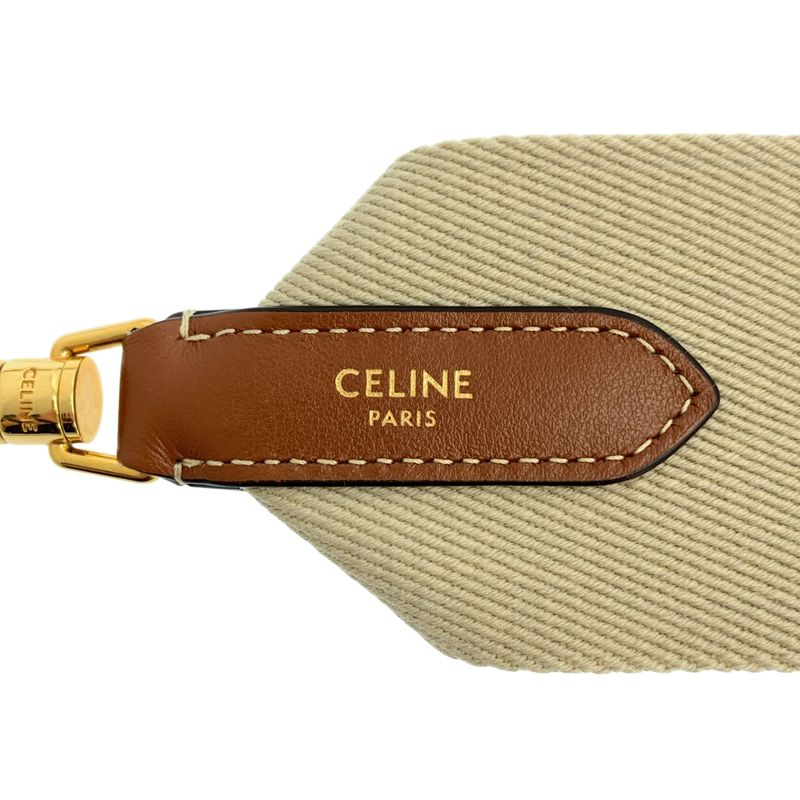 Celine Leather Switched Jacquard Logo Shoulder Bag Strap - Women's