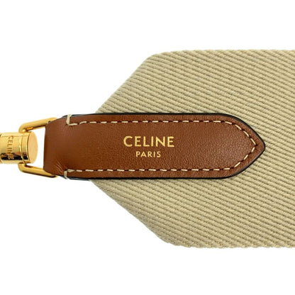 Celine Leather Switched Jacquard Logo Shoulder Bag Strap - Women's