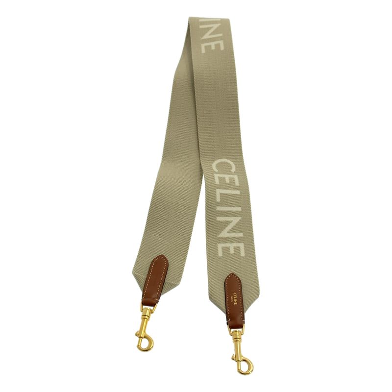 Celine Leather Switched Jacquard Logo Shoulder Bag Strap - Women's