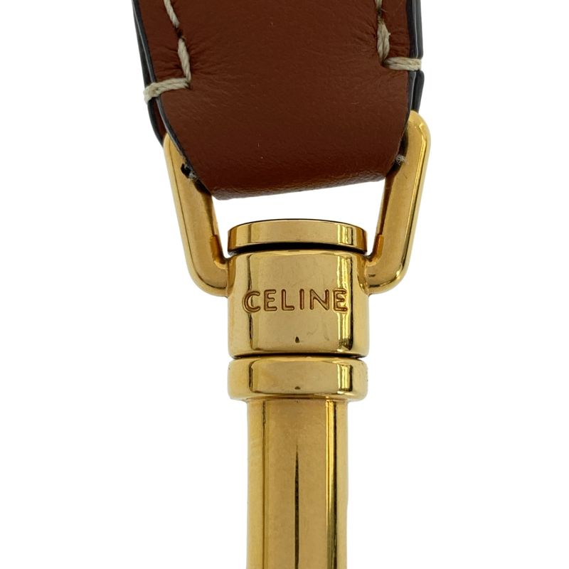 Celine Leather Switched Jacquard Logo Shoulder Bag Strap - Women's