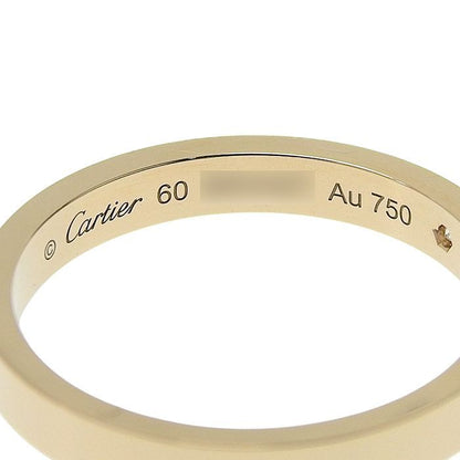 Cartier C De Cartier Engraved 1P Diamond Ring 18K Pink Gold 750 Pink Gold
