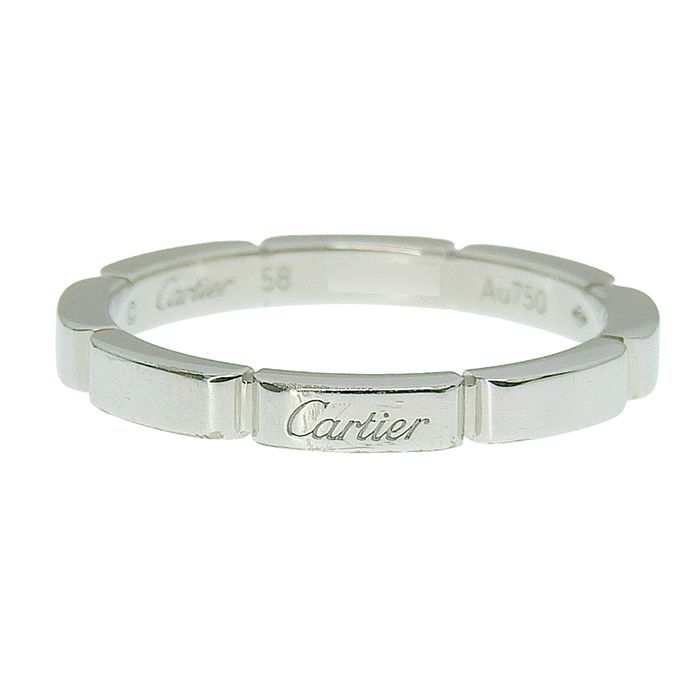 Cartier Mayon Panthère Ring 18K White Gold 750 White Gold #58 Equivalent To