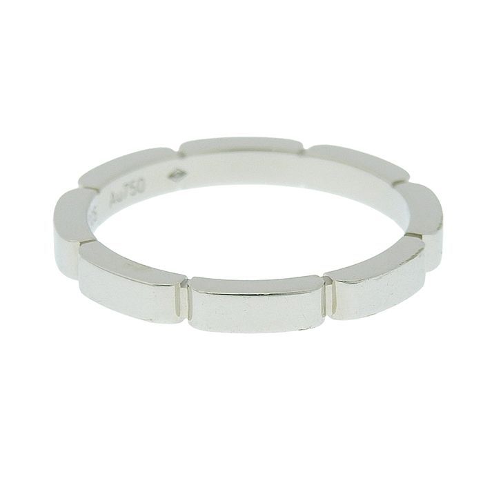 Cartier Mayon Panthère Ring 18K White Gold 750 White Gold #58 Equivalent To