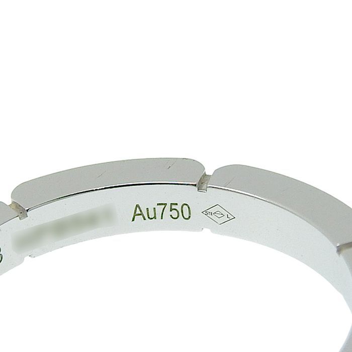 Cartier Maillon Panthère Diamond Ring 18K White Gold 750 White Gold Diamond #53