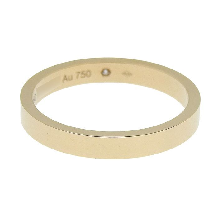 Cartier C De Cartier Engraved 1P Diamond Ring 18K Pink Gold 750 Pink Gold