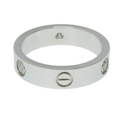 Cartier Love Ring 3P Diamond Classic Model 18K White Gold 750 White Gold