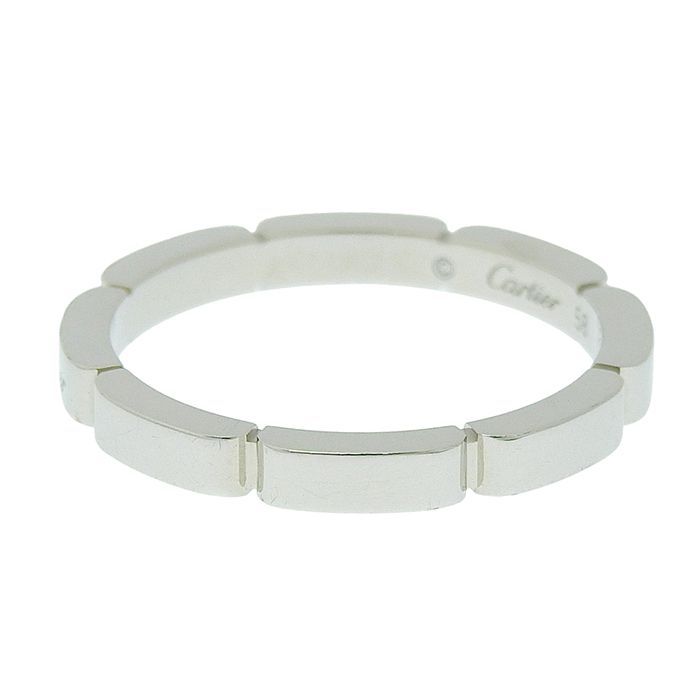 Cartier Mayon Panthère Ring 18K White Gold 750 White Gold #58 Equivalent To