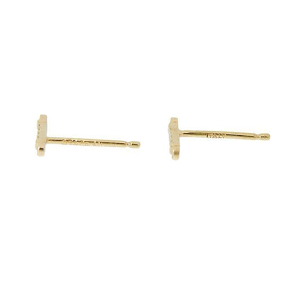 Tiffany & Co Fleur De Lys Stem Diamond Earrings 18K Pink Gold 750 Pink Gold