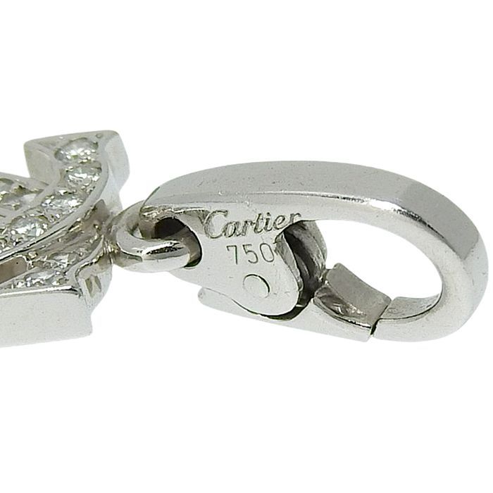 Cartier 2ccharm Diamond Pendant Top N301010100 18K White Gold 750 White Gold