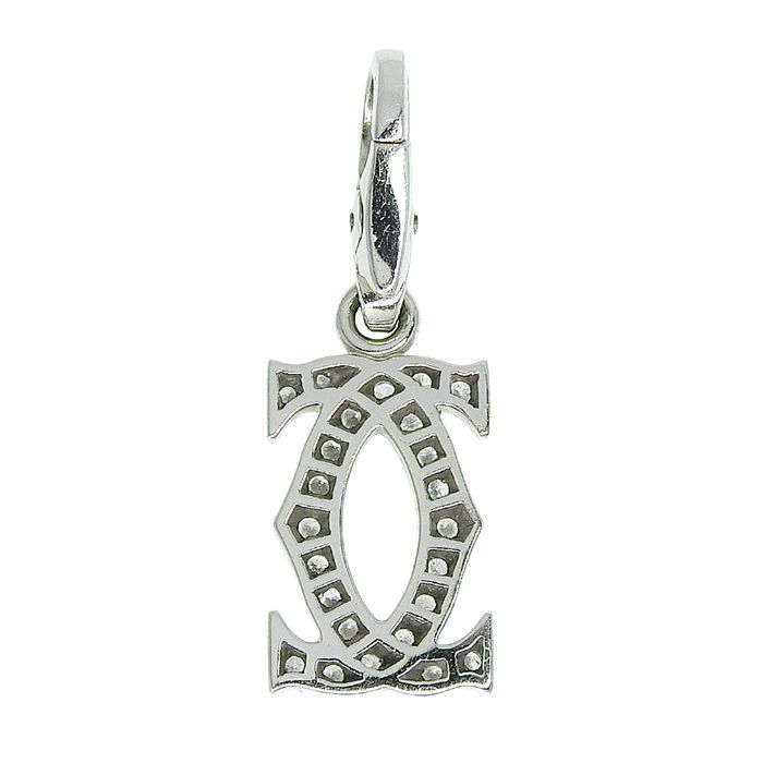 Cartier 2ccharm Diamond Pendant Top N301010100 18K White Gold 750 White Gold