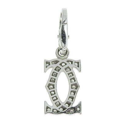 Cartier 2ccharm Diamond Pendant Top N301010100 18K White Gold 750 White Gold