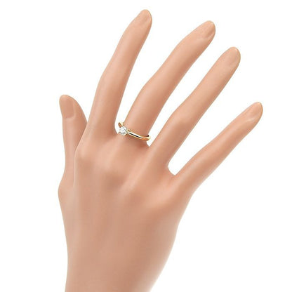 Cartier Solitaire Diamond Ring 18K Pink Gold 750 Pink Gold Diamond #50 Equivalen