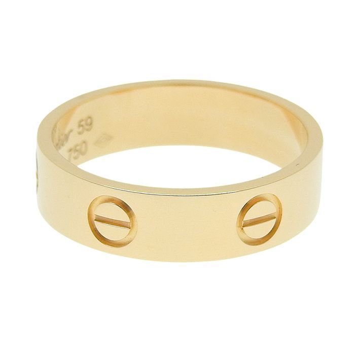 Cartier Love Ring Classic Model 18K Pink Gold 750 Pink Gold #59 Approx 19