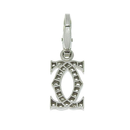 Cartier 2ccharm Diamond Pendant Top N301010100 18K White Gold 750 White Gold
