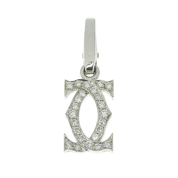 Cartier 2ccharm Diamond Pendant Top N301010100 18K White Gold 750 White Gold