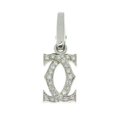 Cartier 2ccharm Diamond Pendant Top N301010100 18K White Gold 750 White Gold