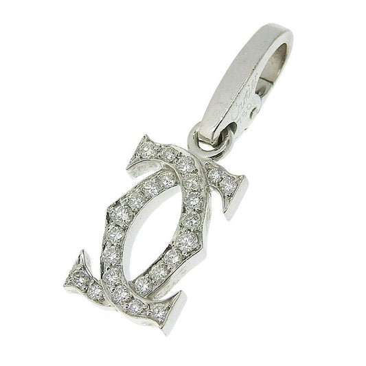 Cartier 2ccharm Diamond Pendant Top N301010100 18K White Gold 750 White Gold