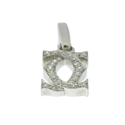 Cartier 2ccharm Diamond Pendant Top N301010100 18K White Gold 750 White Gold