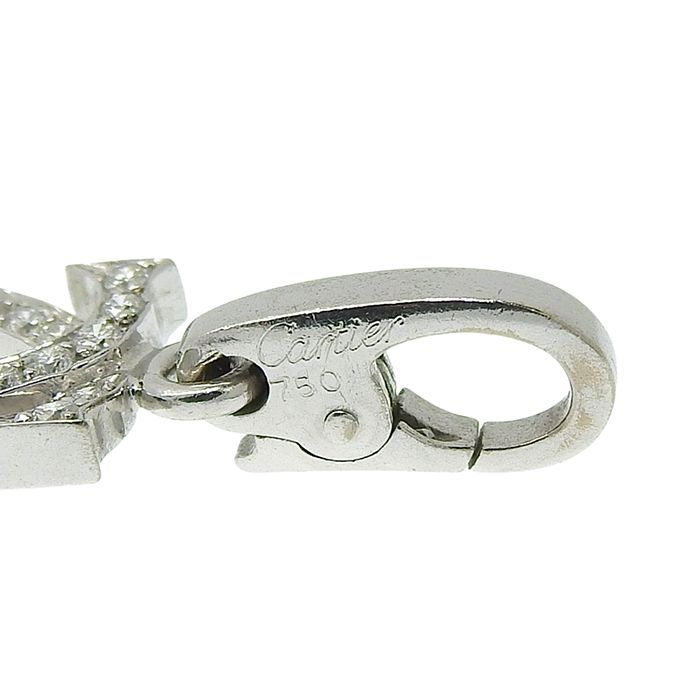 Cartier 2ccharm Diamond Pendant Top N301010100 18K White Gold 750 White Gold