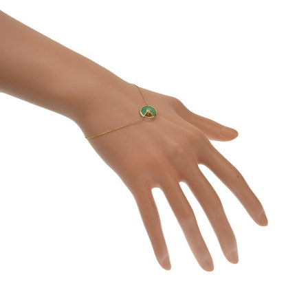 Cartier Amulet De Cartier XS Chrysoprase Diamond Bracelet 18K Yellow Gold 750