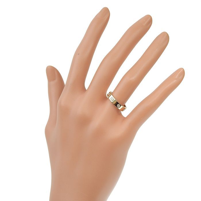 Cartier Mini Love 8P Diamond Ring 18K Pink Gold 750 Pink Gold Diamond #49