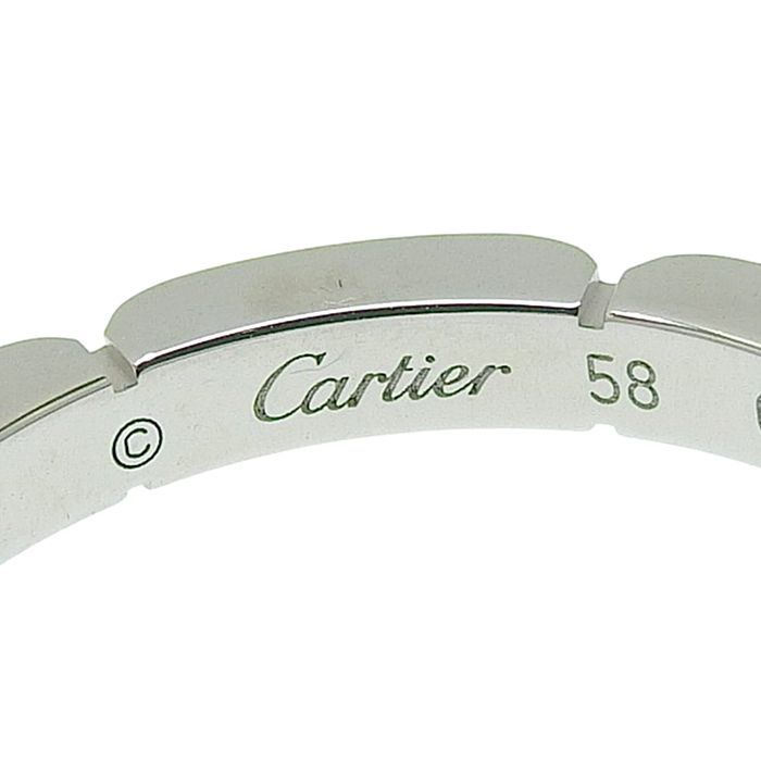 Cartier Mayon Panthère Ring 18K White Gold 750 White Gold #58 Equivalent To