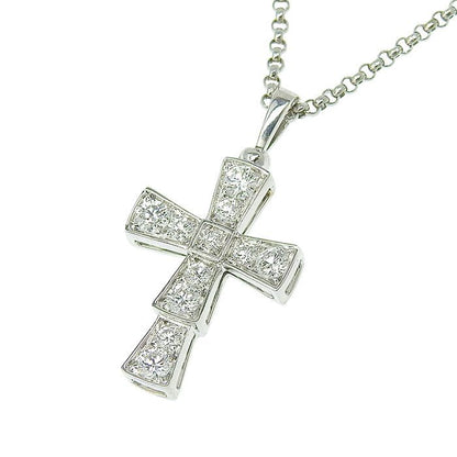 Bvlgari Bulgari Serpenti Small Cross Diamond Necklace 354038 18K White Gold 750