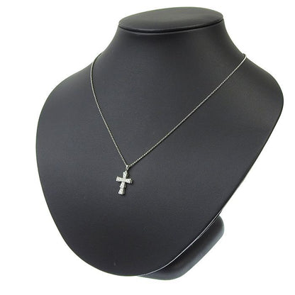 Bvlgari Bulgari Serpenti Small Cross Diamond Necklace 354038 18K White Gold 750