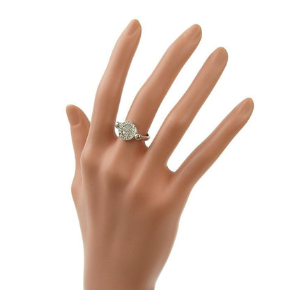 Bvlgari Flip Diamond Onyx Ring 18K White Gold 750 White Gold Diamond Onyx #52