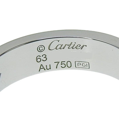 Cartier Love Ring 3P Diamond Classic Model 18K White Gold 750 White Gold