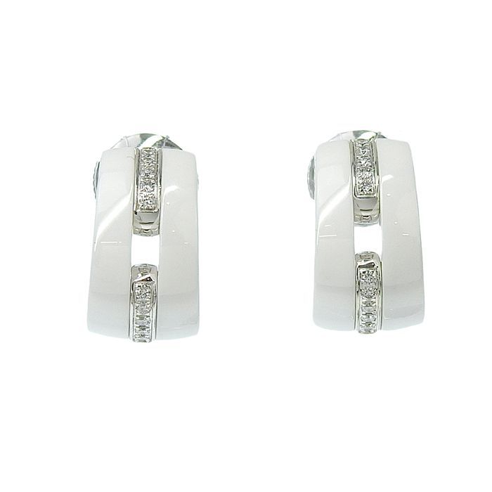 Chanel Ultra Collection Diamond Earrings J4303 18K White Gold 750 White Gold CE