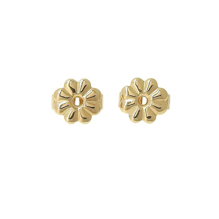 Tiffany & Co Fleur De Lys Stem Diamond Earrings 18K Pink Gold 750 Pink Gold