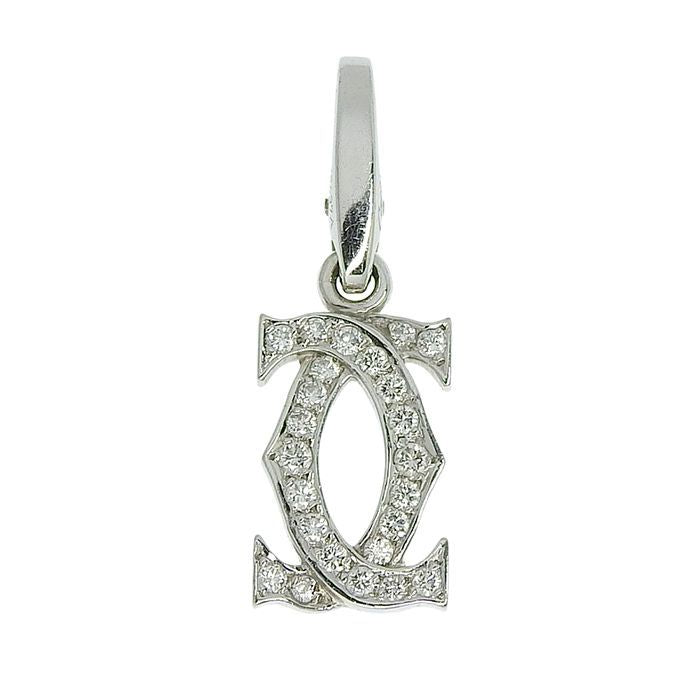 Cartier 2ccharm Diamond Pendant Top N301010100 18K White Gold 750 White Gold
