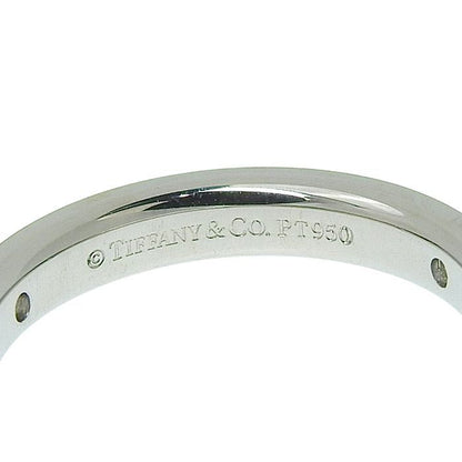 Tiffany & Co Flat Band Diamond Ring Pt950 Platinum Diamond Approx 7.5 Ring