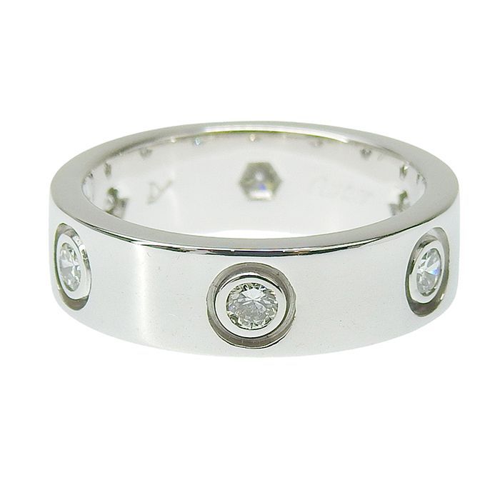 Cartier Love 6P Diamond Ring B4026050 18K White Gold 750 White Gold Diamond #50