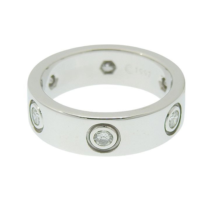 Cartier Love 6P Diamond Ring B4026050 18K White Gold 750 White Gold Diamond #50