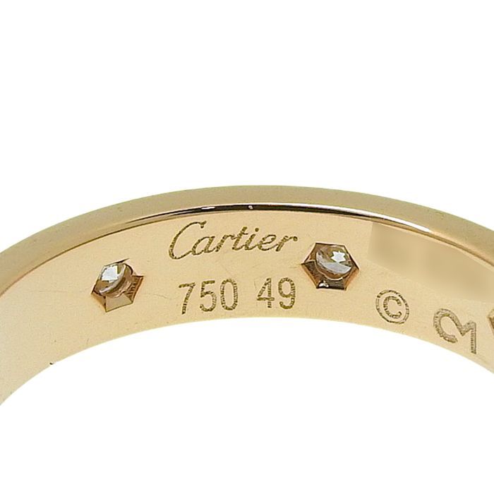 Cartier Mini Love 8P Diamond Ring 18K Pink Gold 750 Pink Gold Diamond #49