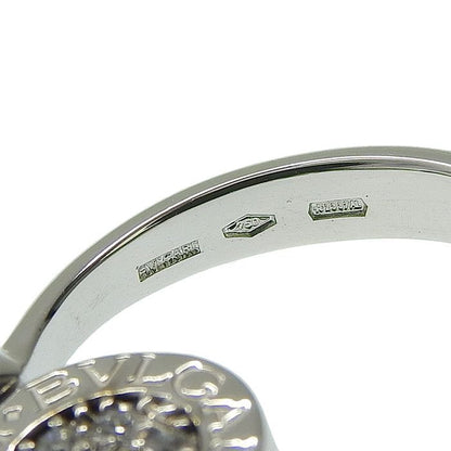 Bvlgari Flip Diamond Onyx Ring 18K White Gold 750 White Gold Diamond Onyx #52