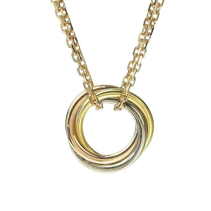 Cartier Trinity Necklace B7218200 18K Yellow Gold 18K White Gold 18K Pink Gold