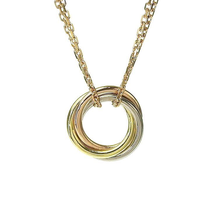 Cartier Trinity Necklace B7218200 18K Yellow Gold 18K White Gold 18K Pink Gold